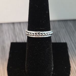 Silvertone  Braided Women's Ring